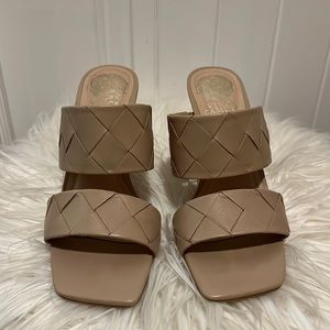 Vince camuto square toe high heel sandals size 6